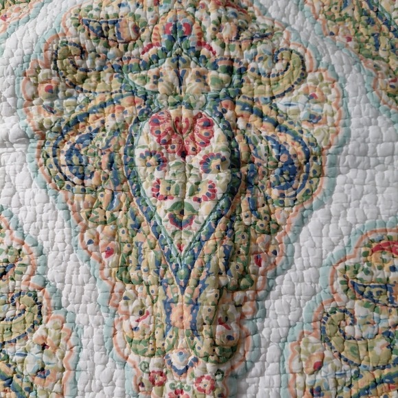 3 Piece‎ Pottery Barn Quinn Pillow Shams 2 Standard Set 1 Euro 24X24 Cottagecore - Picture 4 of 10